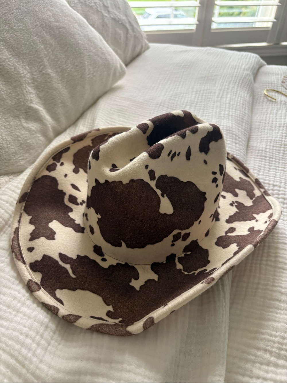 Wool Cow Print Cowboy Hat